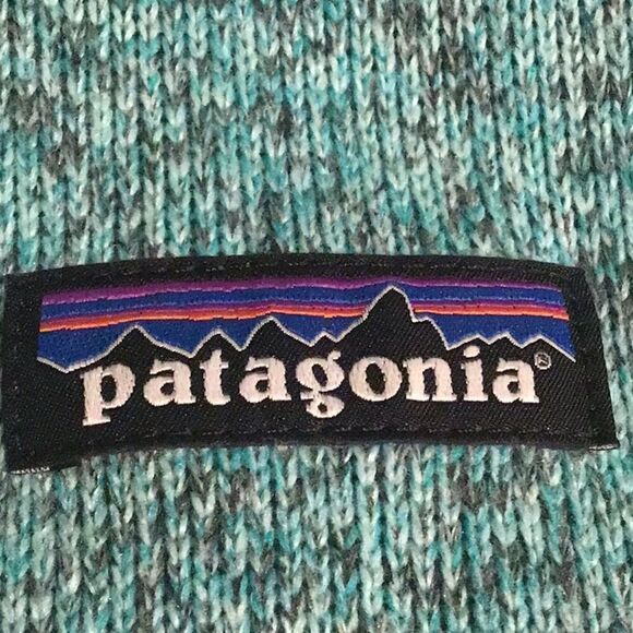 Patagonia Mint Green Gray Mottled Quarter Zip Knit Fleece Pullover - Picture 13 of 14